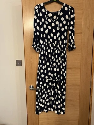Marks and Spencer Women's Polka Dot Dress Size 10 - Image 1 of 4