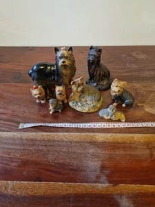 Estatuillas coleccionables vintage Yorkshire Terrier Yorkie de marcas y tamaños mixtos - Imagen 1 de 10