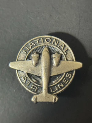 Prendedor de solapa vintage de plata esterlina del Premio del Servicio Nacional de Aerolíneas Foto 1 de 4