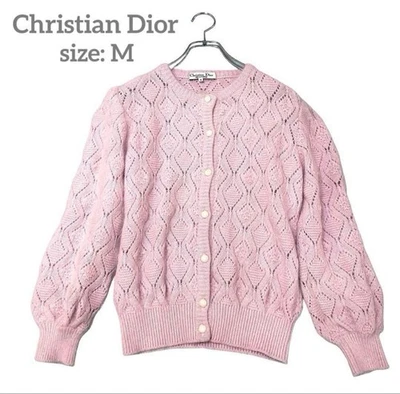 Cárdigan Christian Dior Vintage Mezcla Lana Bebé Rosa Talla M Excelente Estado Foto 1 de 4