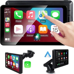 Compatible Wireless Apple CarPlay Android Auto Screen for Car, 7" Touch... - Picture 1 of 7