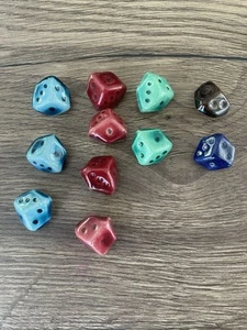 Lot de 11 anciens boutons en céramique diamètre 2,2 cm - Imagen 1 de 4