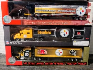 Lote de 3 remolques de tractor fundidos a presión Pittsburgh Steelers y AFC NUEVOS EN CAJA NFL  - Imagen 1 de 10