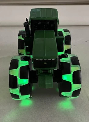 TOMY John Deere Monster Treads Lightning Wheels Tractor Green Lights 2020 8 inch - Image 1 of 4