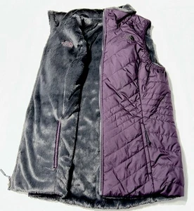 Women’s The North Face Mossbud Insulated Vest Sz Large Reversible Cozy Soft - Picture 1 of 11