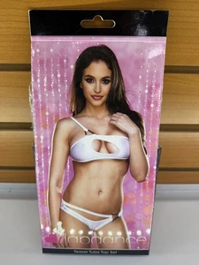 New Lapdance Teazer Tube White Top Dance Sexy Stripper Set Nylon Spandex $39.99 - Picture 1 of 3