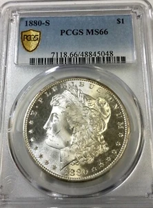 1880 S Morgan Silver Dollar GEM MS66 PCGS Gorgeous Coin - Picture 1 of 2