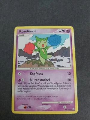 Pokemon Roselia 72/100 Sturmtief Deutsch Common 2009 TCG Sammelkarte - Bild 1 von 2