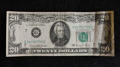 Rare Collectible 1969 $20 Dollar Bill C Series Chicago - Image 1 of 2