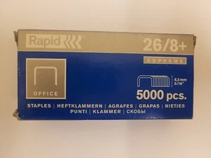 Schnelle 26/8+ Heftklammern. Passend für Rapid K1, K2, HD50, HD12 Hefter usw. Box mit 5.000 - Bild 1 von 3