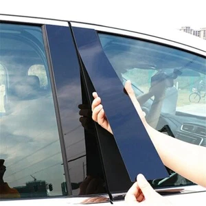 4x Piano Black Pillar Posts For 09-18 Dodge Ram 1500 Door Cover Panel Trim Decor - Picture 1 of 11