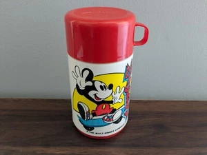 Vintage Walt Disney Mickey Mouse THERMOS ONLY by Aladdin skateboard Ex Condition - Picture 1 of 4