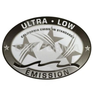 New Ultra Low Emission 3 Outboard Graphic Sticker Decal - Gray 3.58"x2.4" - Picture 1 of 4