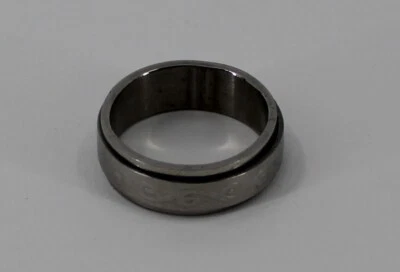 MENS RING STAINLESS STEEL SIZE 10.75 SPINNER FIDGET RING OCEAN SEAWAVES HAWAIIAN - Image 1 of 2