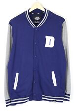 DICKIES Sweatshirt Men's XL Baseball College Melange Snap Buttons Pockets