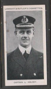 CIGARETTE CARDS Lam & But 1915 Naval Portraits - #15 Capt L Halsey - Picture 1 of 2