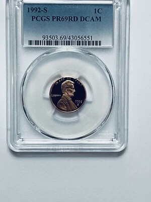 1992-S Lincoln Memorial Reverse Cent PCGS PR69RD DCAM - Image 1 of 4