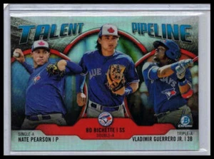 2019 Bowman Chrome #TP-TOR Pearson /Bichette /Guerrero Jr. Talent Pipeline - Picture 1 of 2