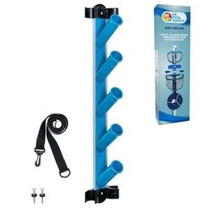 Pool Cleaning Accessory Organizer Holder Storage Rack Poles Brushes Nets Vacuums - Picture 1 of 5
