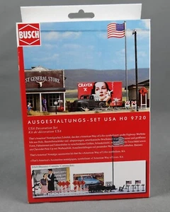 Busch 9720 [H0 Bausatz] - Ausgestaltungs-Set USA Schilder, Plakate NEUWARE! - Picture 1 of 3