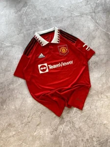 Camiseta de fútbol roja Adidas Manchester United #11 Martial 2022 UEFA talla M - Imagen 1 de 19