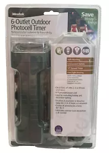 NEW Westek TM19DOLB 6-Outlet Photocell Stake Timer, Green - Picture 1 of 9