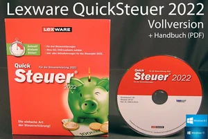 Lexware QuickSteuer 2022 Vollversion Box, CD, Handbuch (PDF) Steuerjahr 2021 NEU - Bild 1 von 9