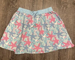Vineyard Vines Girls Starfish Cotton Skirt Summer Large 14 Pink Blue White Beach - Picture 1 of 8
