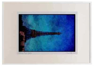 Paris visit 223002 The Eiffel Tower Watercolour Picture Frame - Picture 1 of 1