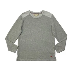 Tommy Bahama Sleep Shirt Mens L Large Fleece Lined Cotton Blend Long Sleeve Crew - Picture 1 of 10