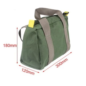 Canvas Washable Zipper Bag Hand Tool Pouch Tote Bag Organizer Storage 12-16" USA - Picture 1 of 12
