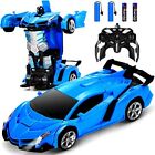 Remote Control Car - Transform Robot Rc Cars Contains All Batteries One-Butto...