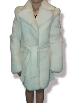 Casaco de couro e pele de coelho Bebe - Imagem 1 de 3