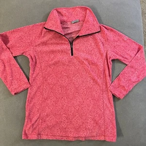 Neu Columbia Glacial Fleece III Damen-Sweatshirt Rosenmuster pink 1/2-Reißverschluss - Bild 1 von 6