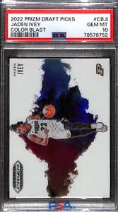 2022 Prizm Draft Picks Jaden Ivey #CB-JI Color Blast PSA 10 POP 2! - Picture 1 of 2