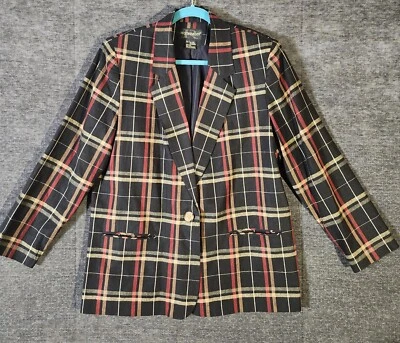 Blazer/chaqueta mujer Requirements talla 16 negro y rojo a cuadros Foto 1 de 4