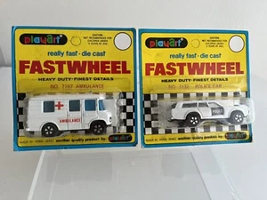Playart diecast 1/64 7132 Police car and 7167 Ambulance Moc 70s - Picture 1 of 5
