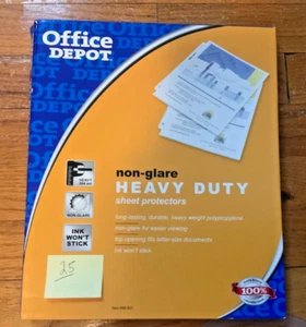 Office Depot Top-Loading Blatt Schutzfolien, strapazierfähig, blendfrei, 25 Stück - Bild 1 von 2