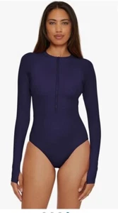 Trina Turk Women's Paddle One Piece Swimsuit Rash Guard Blue Sz MED NWT | Q0 - Picture 1 of 8