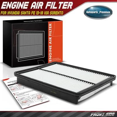 Engine Air Filter for Kia Sorento 14-15 Hyundai Santa Fe 2013-2018 Rigid Panel - Image 1 of 4