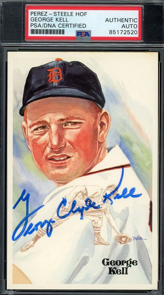 George Clyde Kell PSA DNA Coa Signed Perez Steele Postcard Autograph - Image 1 of 1