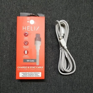 Câble USB-A vers Micro USB tressé Helix 5 pieds (1,52 m) - Photo 1 sur 3