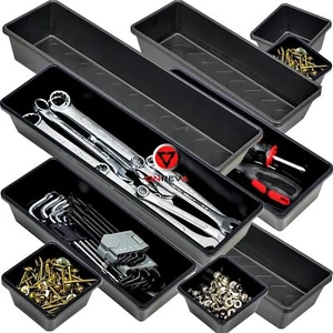 Tool Box Organizer Tray Set, Toolbox Storage Non-Slip Trays, Rolling Tool Chest - Picture 1 of 9