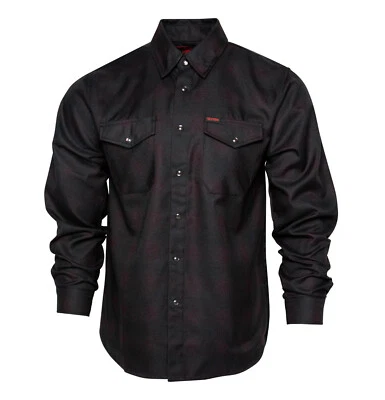 Dixxon Black Darkness Flannel Pearl Snap Shirt (XS, LT, XLT) - Image 1 of 4