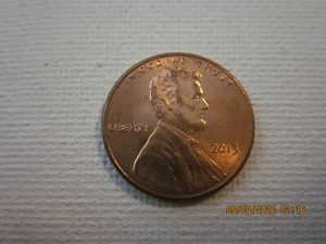2013 Lincoln Shield error small line of extra copper from Lincoln's ear to eye!! - Picture 1 of 5