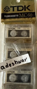 Microcassette TDK MC 60 nuevo sellado paquete de 3 - Imagen 1 de 2