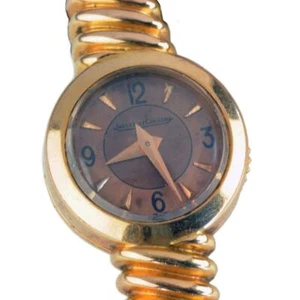 Retro18k Pink Gold Jaeger LeCoultre Back wind Art Deco Wrist Ladies Watch 1940s - Picture 1 of 12
