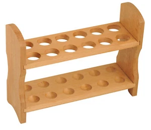 Eisco Labs Holzreagenzglasgestell, 12 Röhrchenkapazität, 7/8" (22 mm) Löcher - Bild 1 von 1