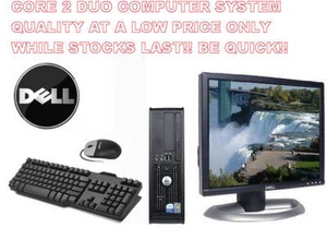 COMPLETE SYSTEM INTEL CORE 2 DUO 2.8GHZ 4GB RAM 80GB HDD DVDRW 17" LCD WIN7 PRO - Picture 1 of 1