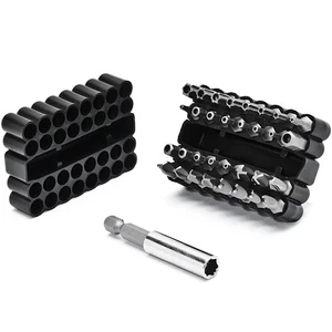 34 pc 1" Security Hex Torx Tri-wing Power Drill Screwdriver Tool Bit Set Kit Box - Picture 1 of 4